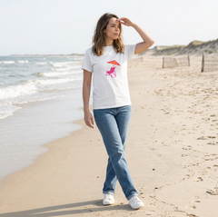 Unisex T-Shirts (Half Sleeves) - Chair Logo Pink/Orange