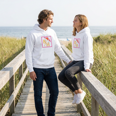 Unisex Classic Hoodie - BH Logo Pink/Orange