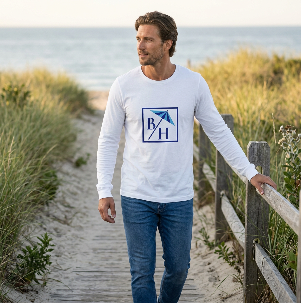 Unisex T-Shirt (Long Sleeves) - BH Logo Blue