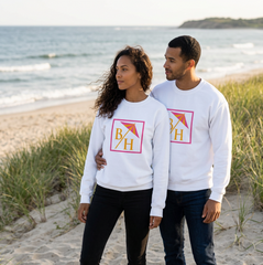Unisex Premium Sweatshirt - BH Logo Pink/Orange