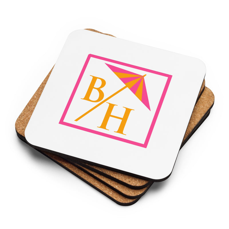 Cork-Backed Drink Coaster - BH Logo
