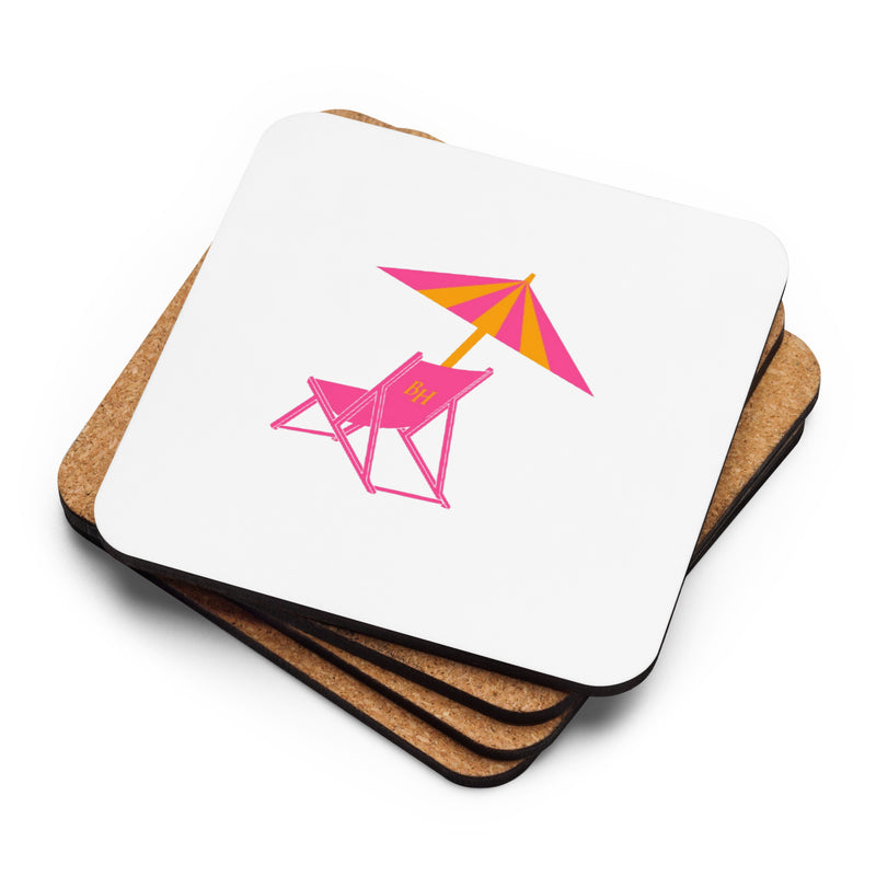 Cork-Backed Drink Coaster - Chair Logo